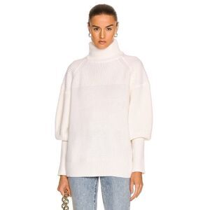 LOULOU STUDIO Tapia Wool Cashmere Sweater in cream Large